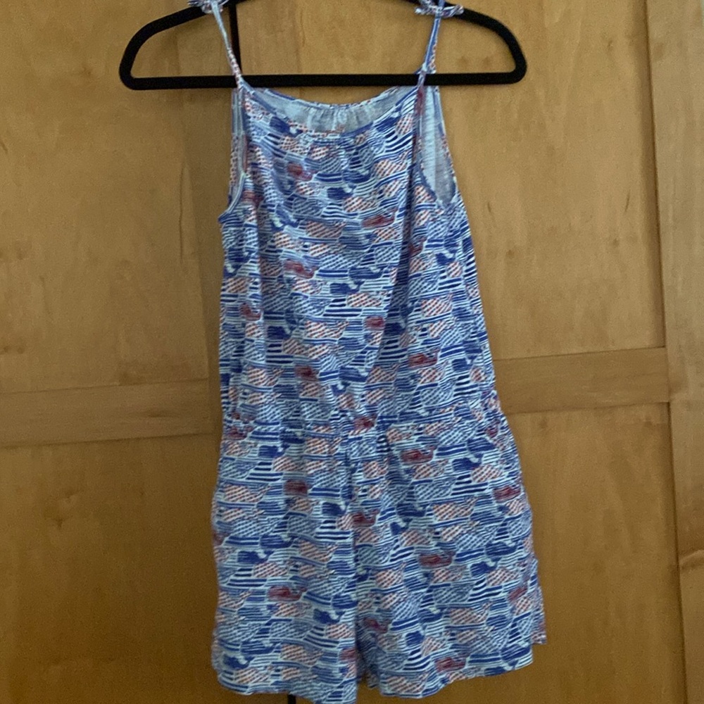 Girls Vineyard Vines Whale Romper Size 14 🇺🇸